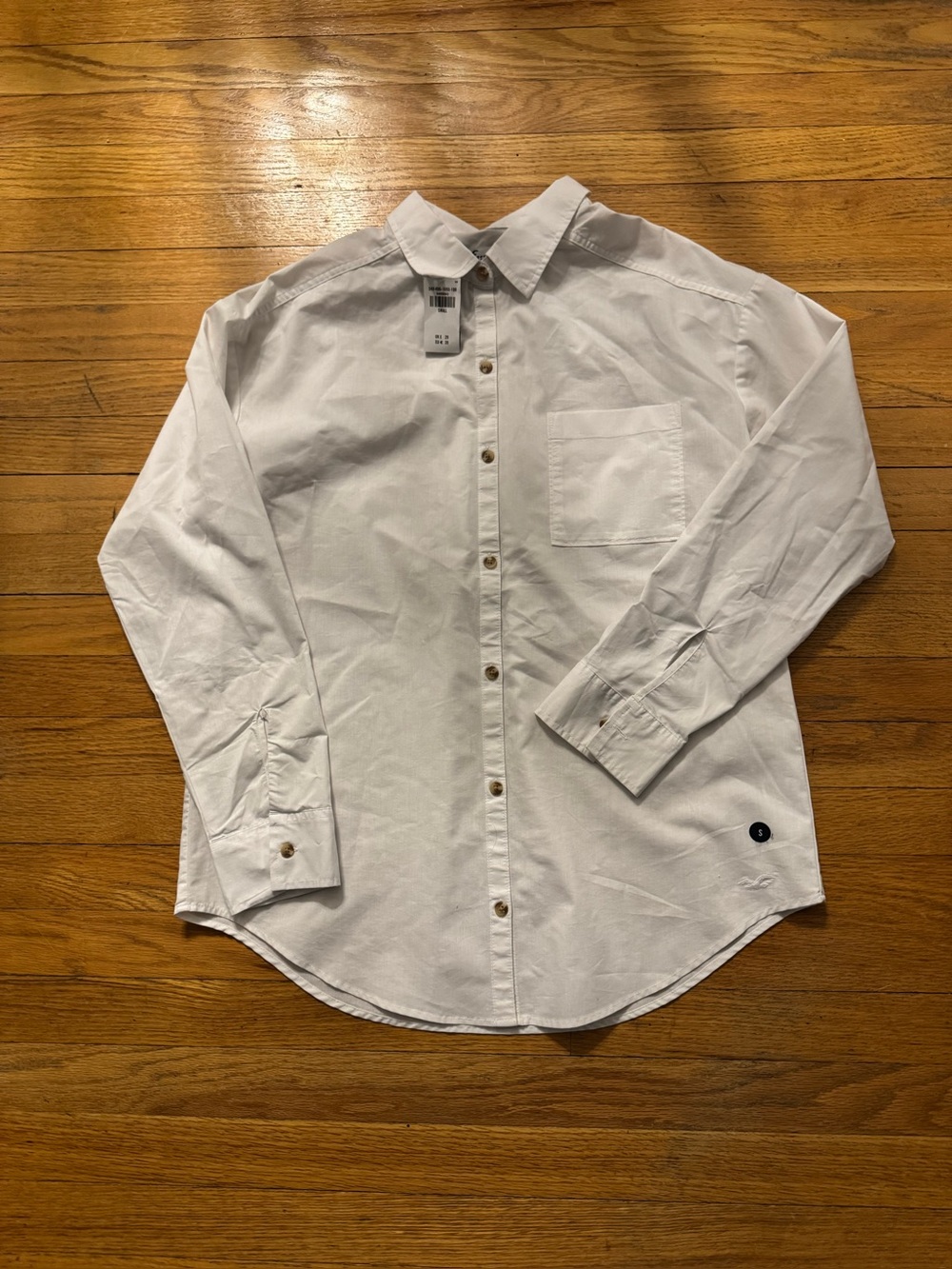 Hollister White Women’s Button-Down Shirt